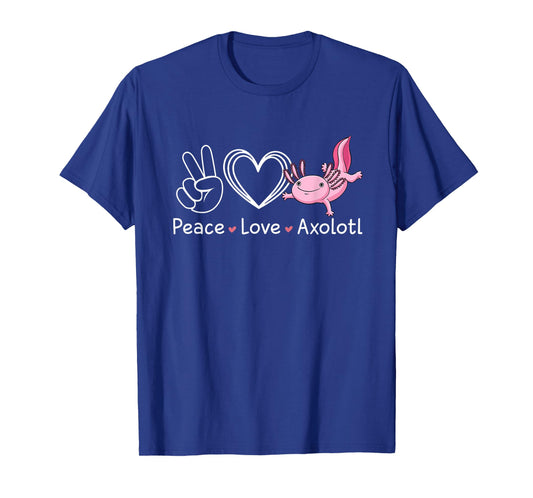 Peace Love Axolotl Pajamas Girls Retro Axolotl Lover Axolotl T-Shirt