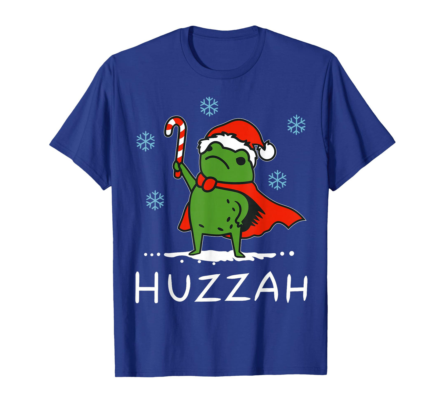 Huzzah Frog Knight Brave Frog Christmas Sword Funny Meme T-Shirt