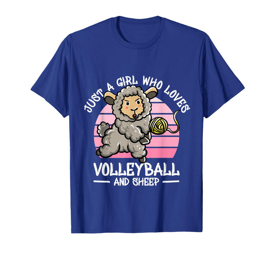Just a girl who loves volleyball and sheep gifts T-Shirt