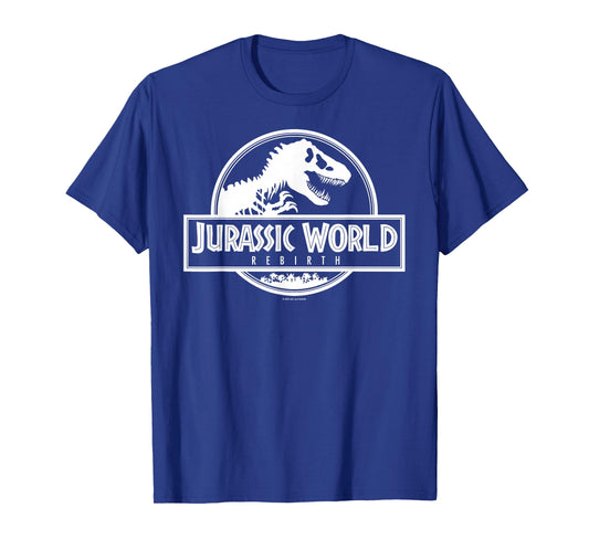 Jurassic World Rebirth Logo Black and White T-Shirt