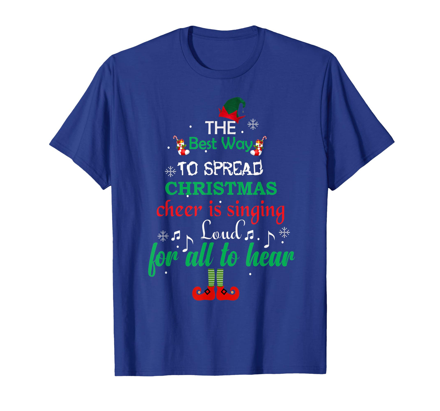 Elf Christmas Spread Cheer Tree T-Shirt T-Shirt