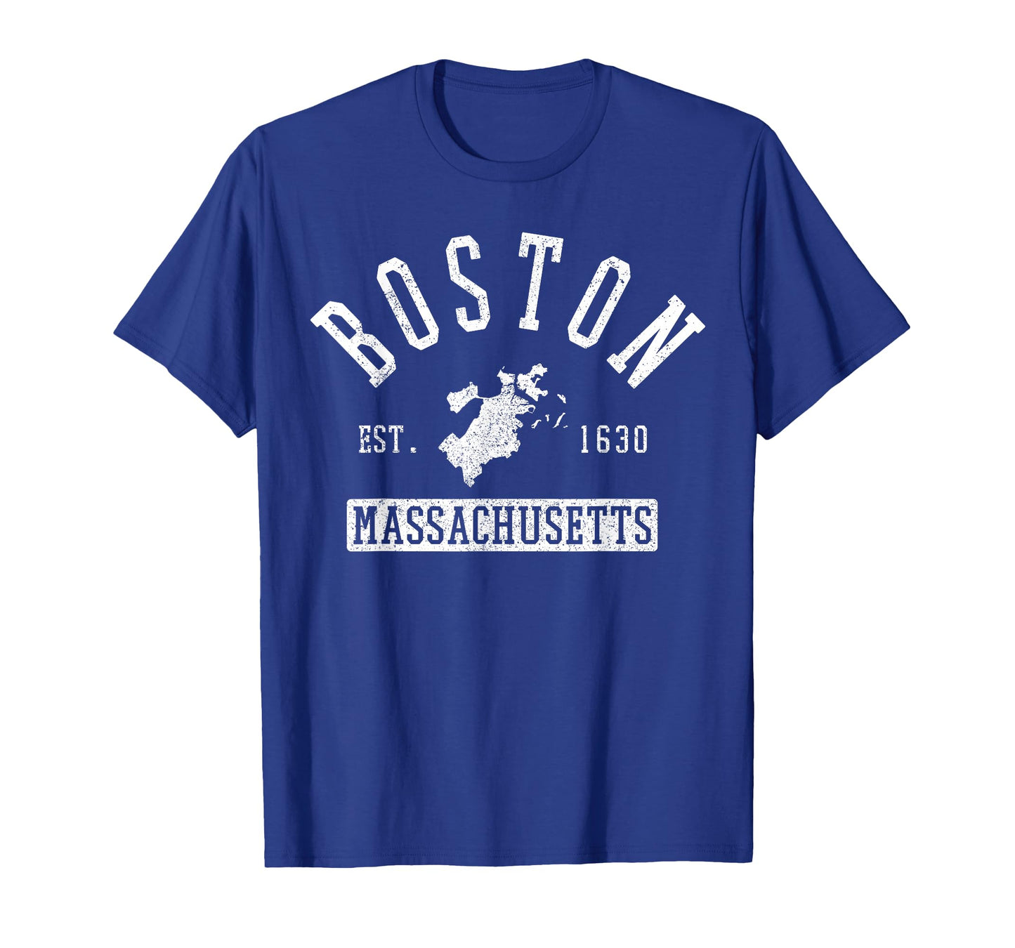 Boston Massachusetts Est. 1630 City Map Souvenir T-Shirt