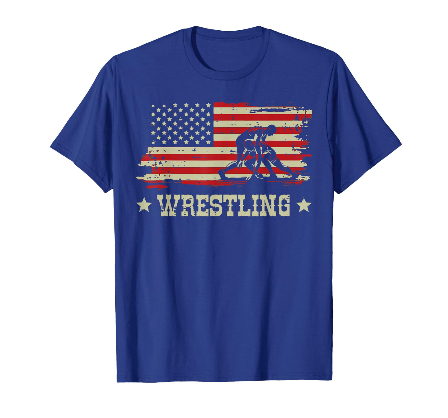 Wresting Takedown America Flag Wrestler Patriot Men Boys Kid T-Shirt