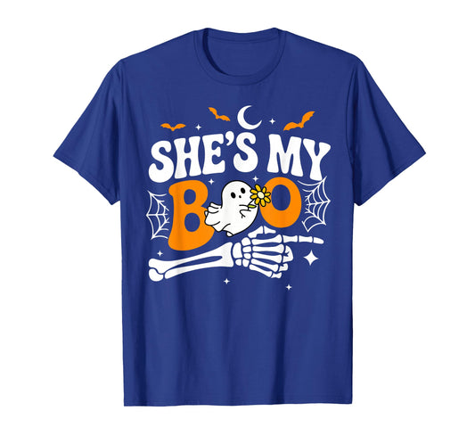 She's My Boo Ghost Matching Halloween Couple Boyfriend T-Shirt