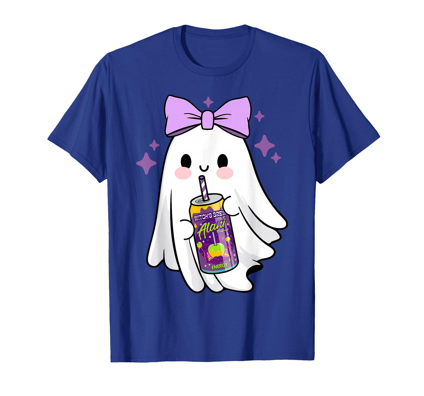 Cute Coquette Ghost with Energy Drink Ghoul Juice Halloween T-Shirt