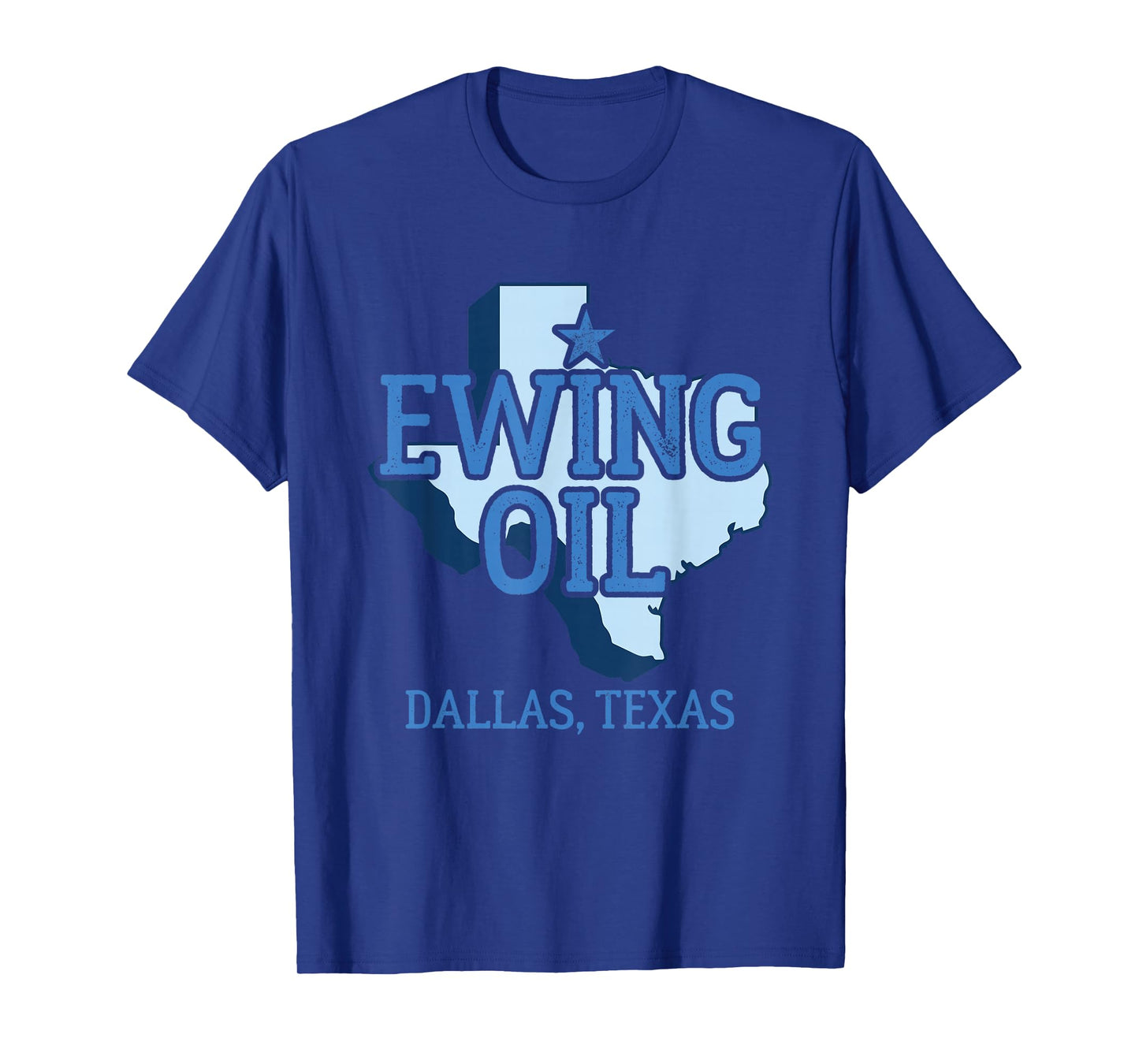Dallas Texas Gifts Ewing Oil T-Shirt - Women's Classic Fit Black Crew Neck Short Sleeve T-Shirt - Size S