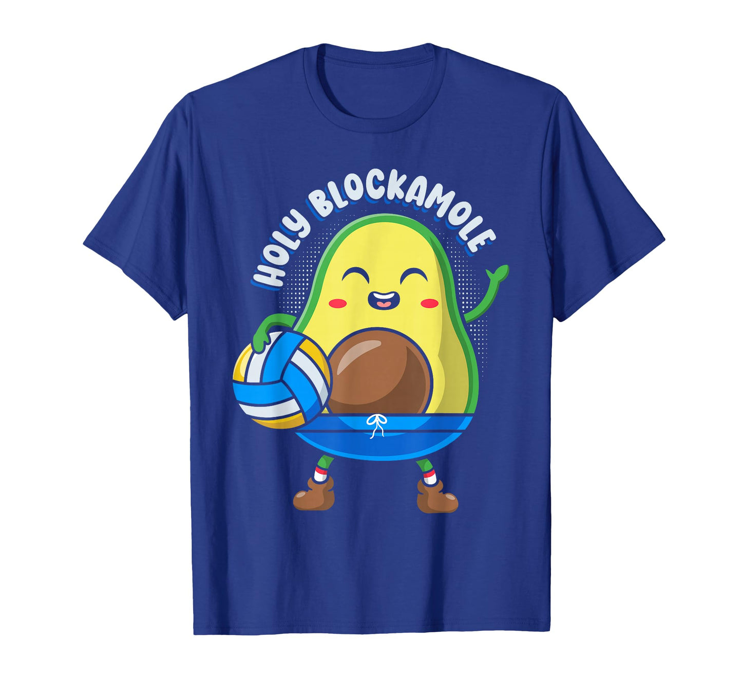 Funny Volleyball Avocado Lover Holy Blockamole T-Shirt