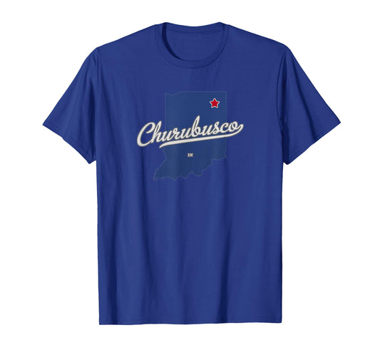 Churubusco Indiana IN Map T-Shirt