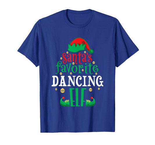 Santa's Favorite Dancing Elf Dancer Christmas Matching T-Shirt