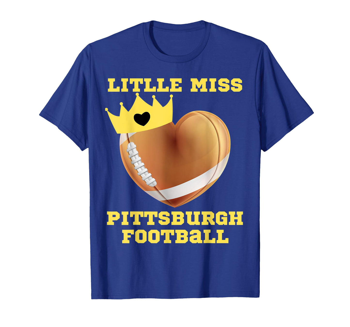Little Miss Pittsburgh Football Fun Girl Toddler Girls Funny T-Shirt