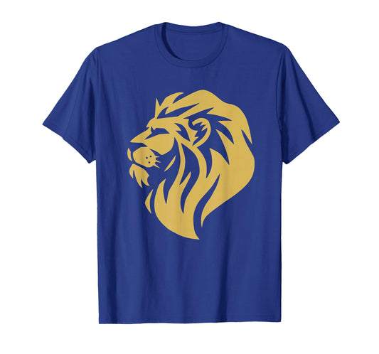 Gold Wilderness Lion Art For Men Women Kids T-Shirt