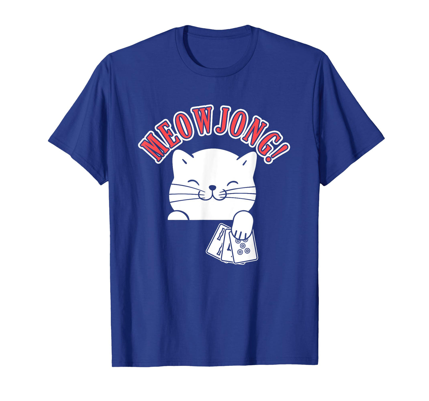 Mahjong Cat Player China Board Game Mah-Jongg Solitaire Men Women T-Shirt