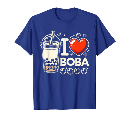 I Love Boba Bubble Tea Kawaii Boba Tea T-Shirt