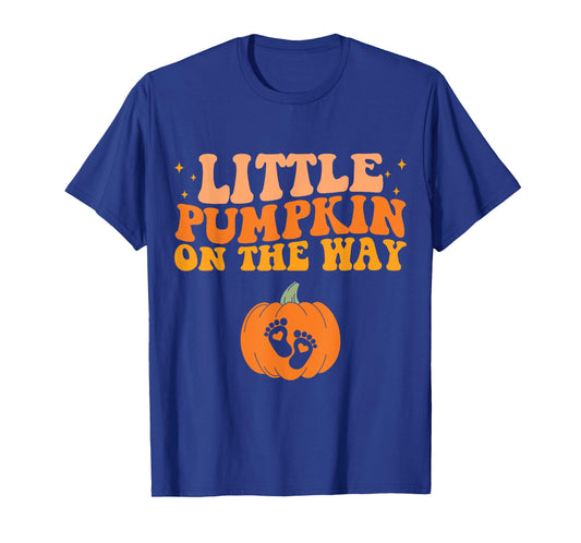 Little Pumpkin On The Way Halloween Pregnancy Announcement T-Shirt