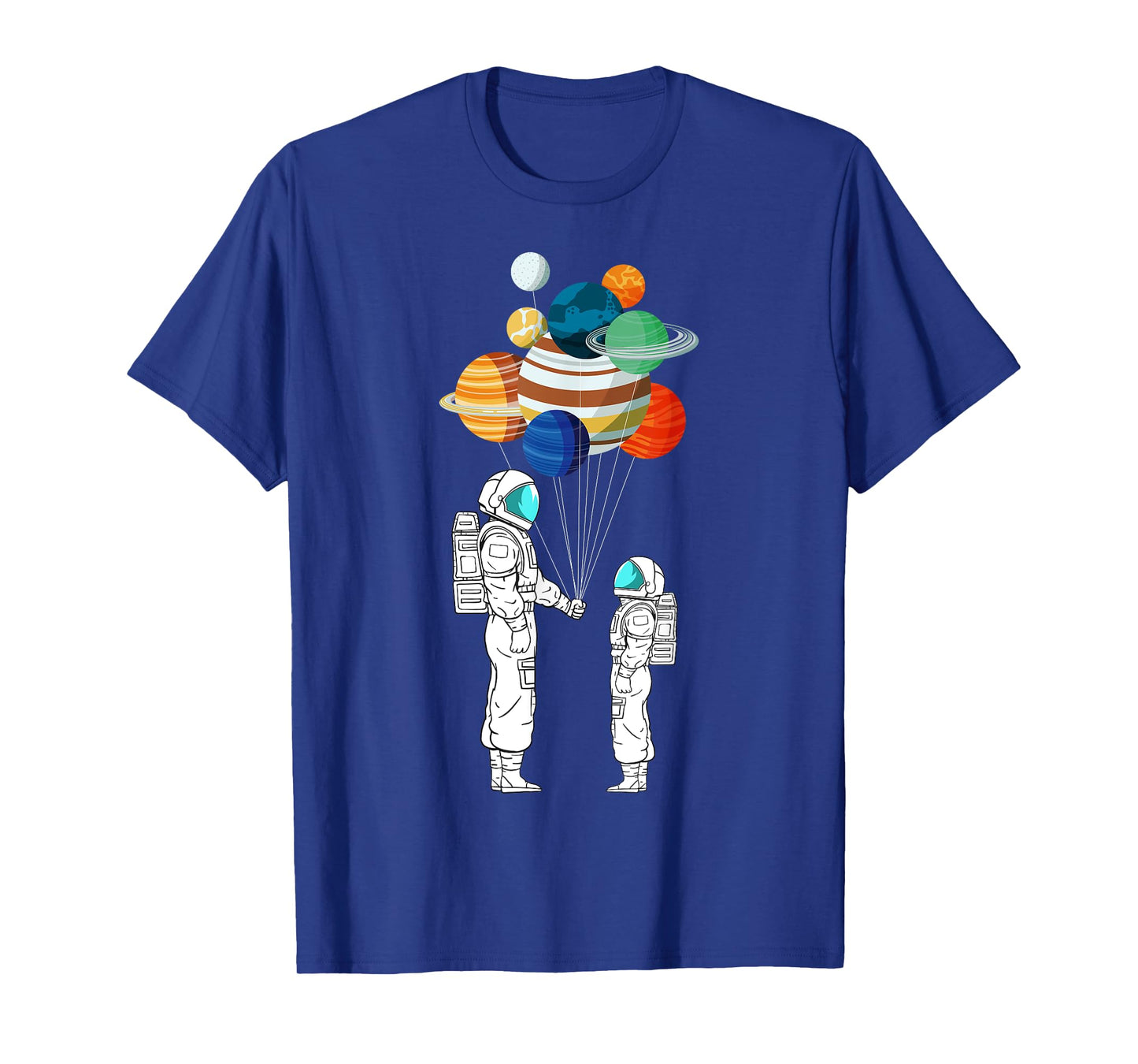 Astronaut Balloon Planets Space Moon Galaxy Stars Spaceship T-Shirt