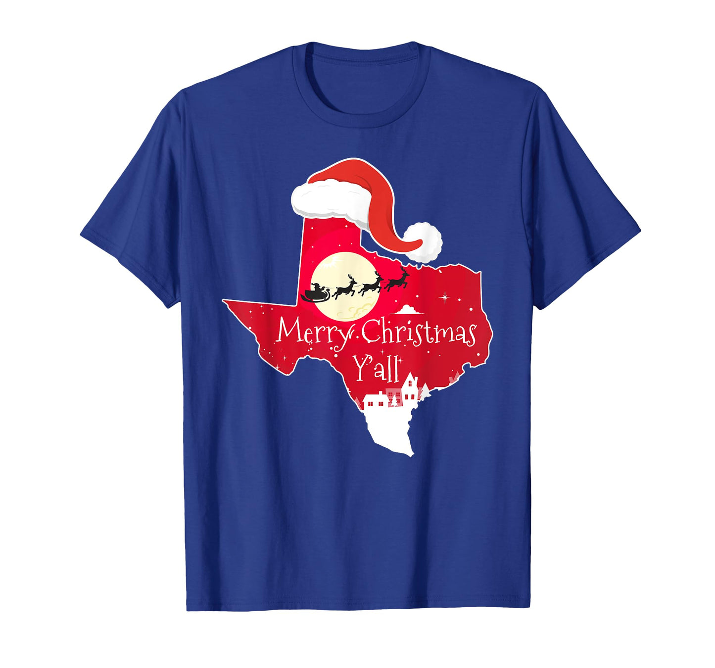 Texas Christmas Merry Christmas Y'all TX Santa Shirt