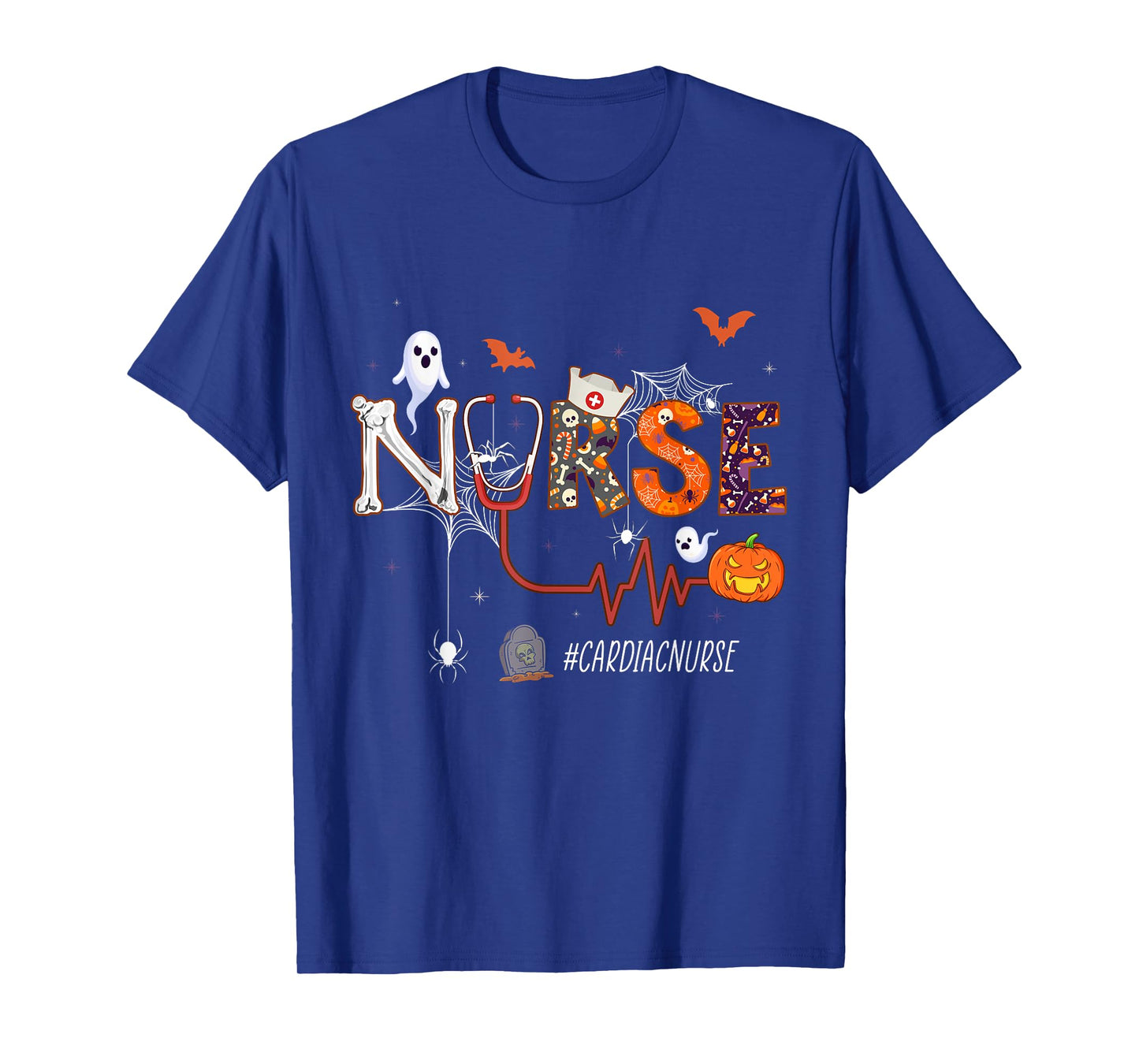 Cardiac Nurse Pumpkin Halloween Nursing T-Shirt