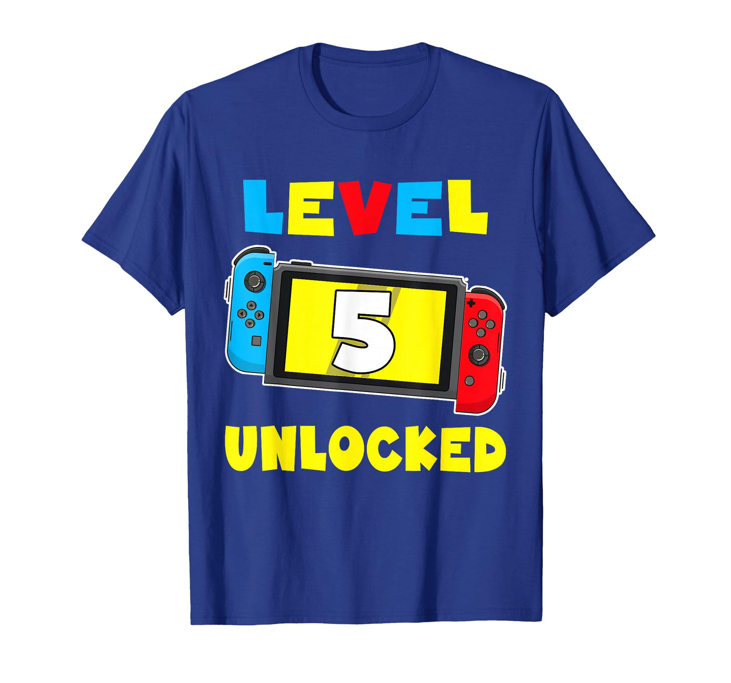 Level 5 Unlocked 5th Birthday Shirt Video Game 5 Year Old T-Shirt