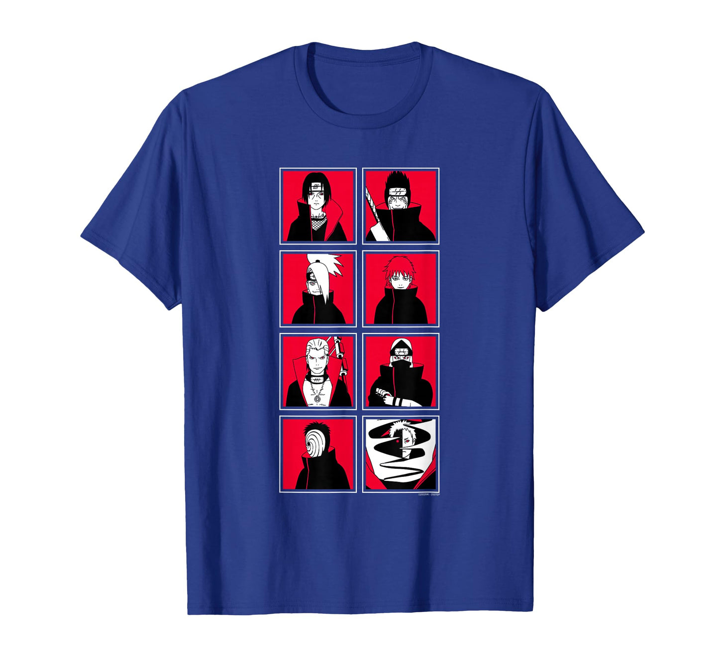 Naruto Shippuden Akatsuki Character Frames Pop Art Anime T-Shirt