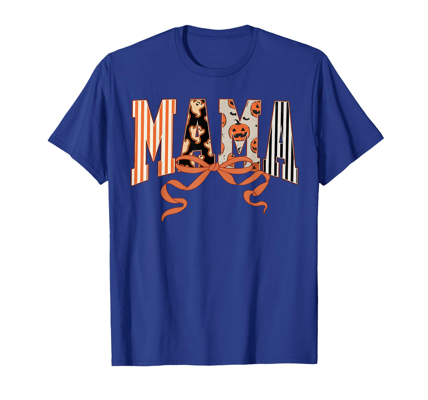 Mama Happy Halloween Funny Ghost Coquette Bow Spooky Season T-Shirt