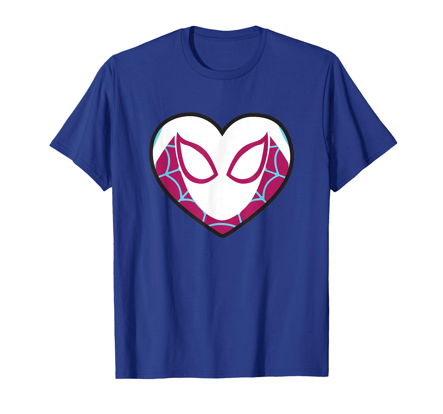 Marvel Spider-Man Ghost Spider Gwen Heart Mask Logo T-Shirt