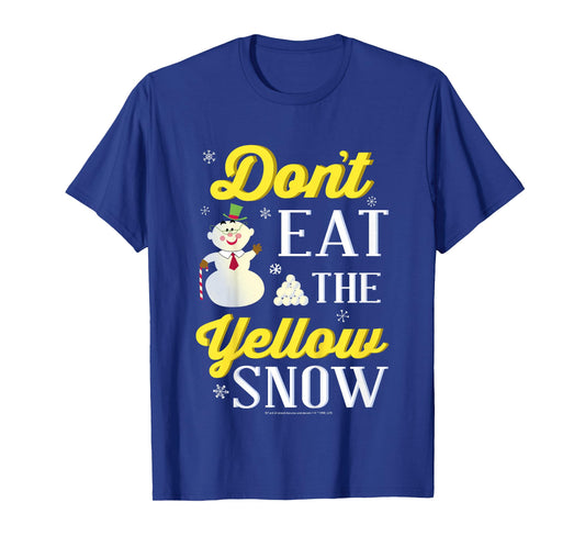 Kids Elf Snowman Don't Eat The Yellow Snow Text Poster T-Shirt