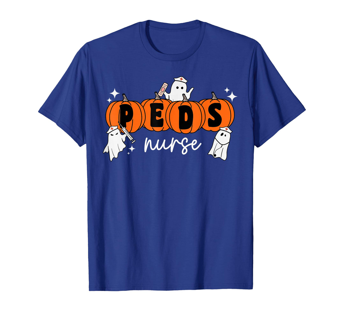 Peds Nurse Crew Ghost Pumpkin Pediatric Nurse Halloween T-Shirt