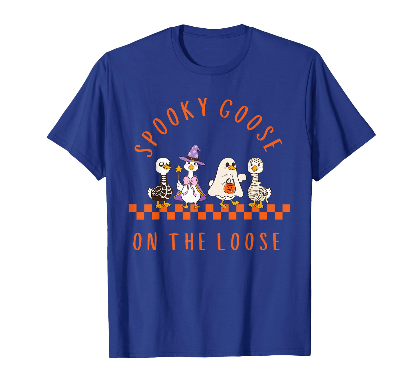 Just A Spooky Goose On The Loose Silly Funny Halloween T-Shirt