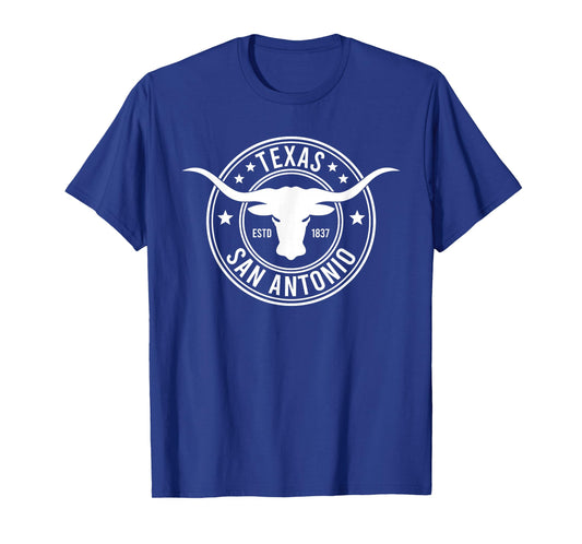 San Antonio Texas Black Heart T-Shirt, Unisex-Adults, Small, Short Sleeve, Crew Neck