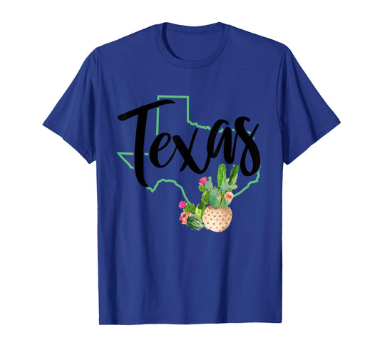 Texas State Map Pride Cactus Vintage Texas T-Shirt