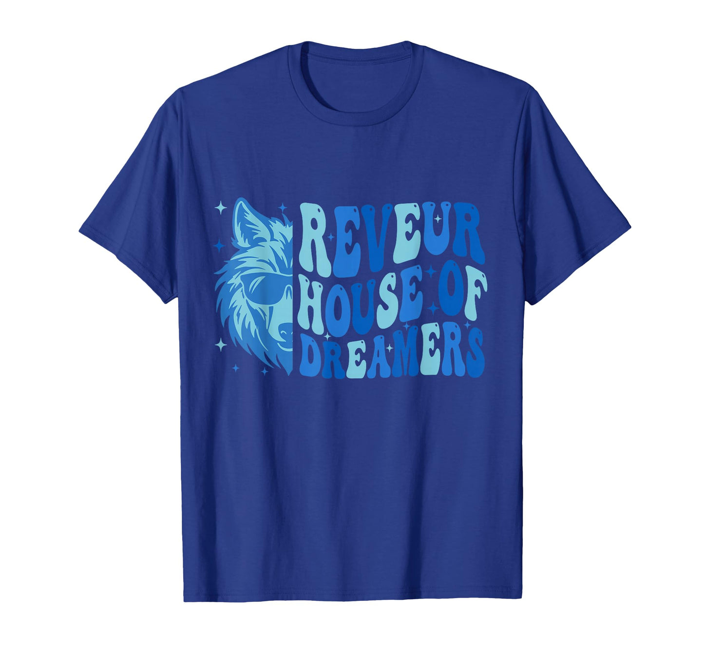 Retro Reveur House of Dreamers Blue Wolf Team Spirit T-Shirt