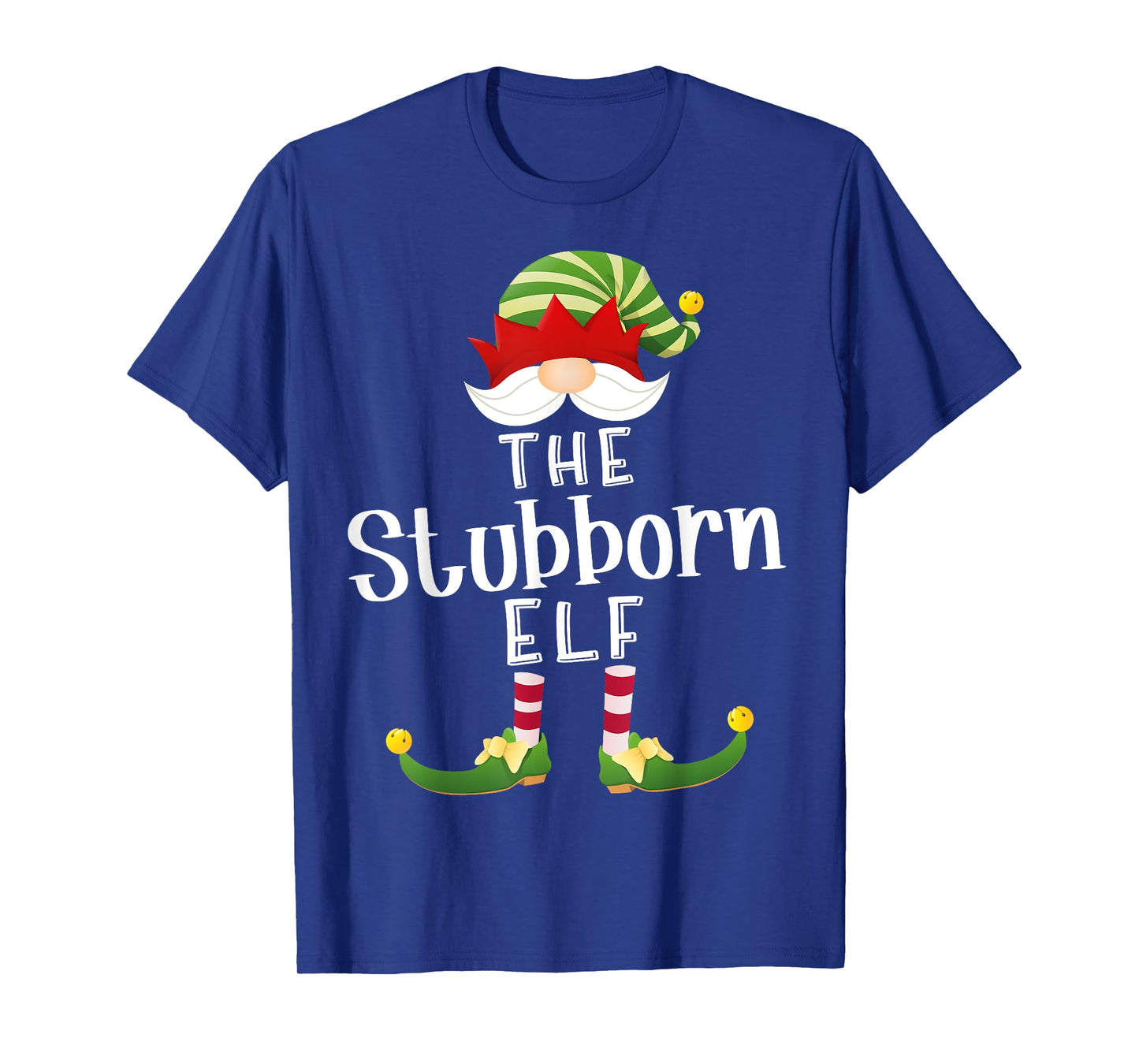 Stubborn Elf Group Christmas Funny Pajama Party T-Shirt