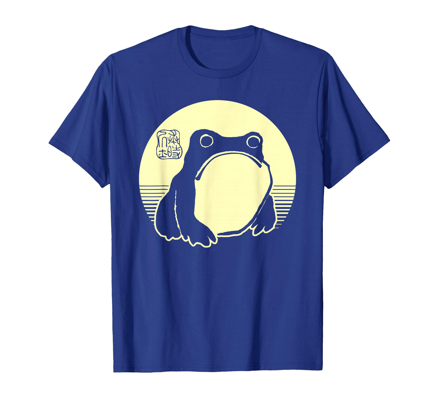 Retro Aesthetic Grumpy Frog Cute Ukiyo Japanese Art Print T-Shirt