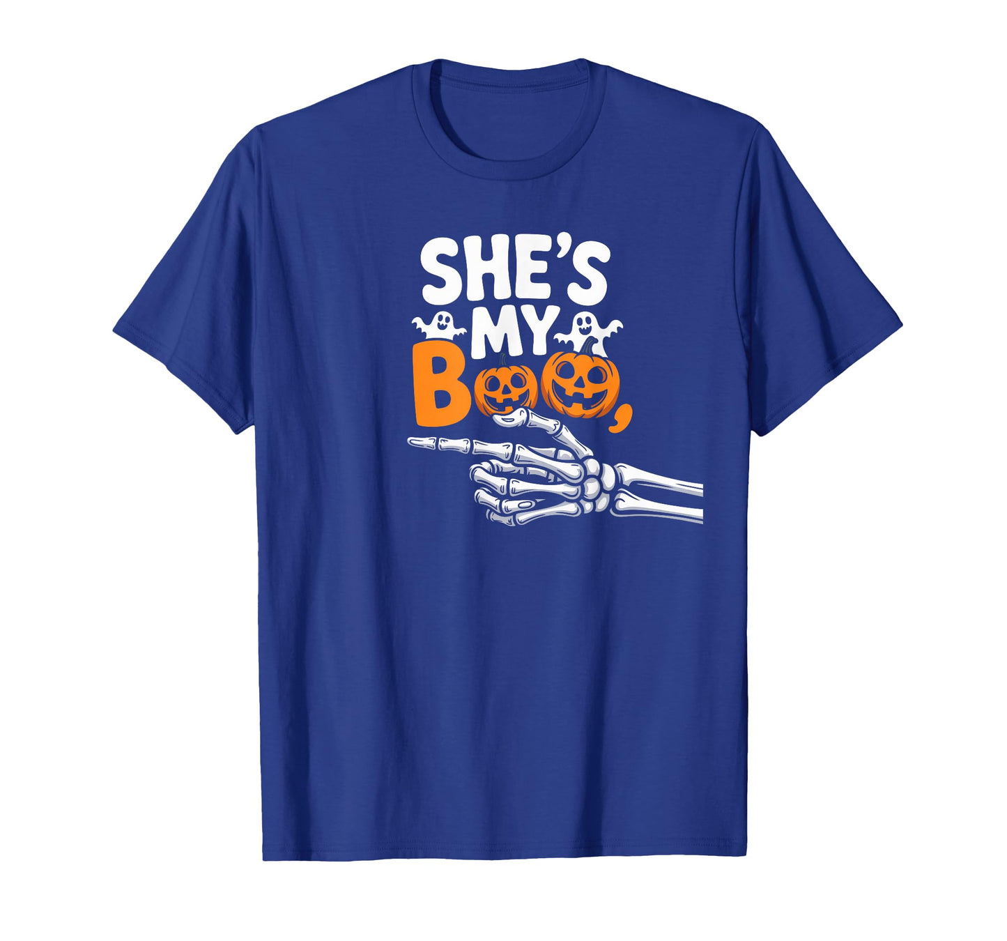 Couples Ghost Pumpkin Halloween Matching Outfit Idea T-Shirt