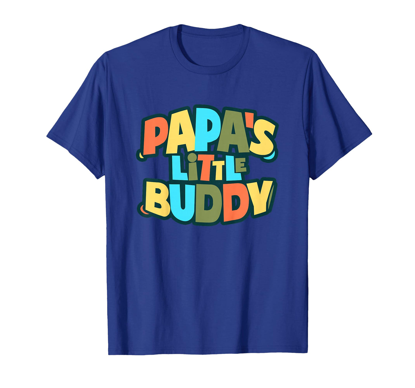 Kids Papa's Little Buddy Shirt Cute Toddlers Fathers Day Outfit T-Shirt