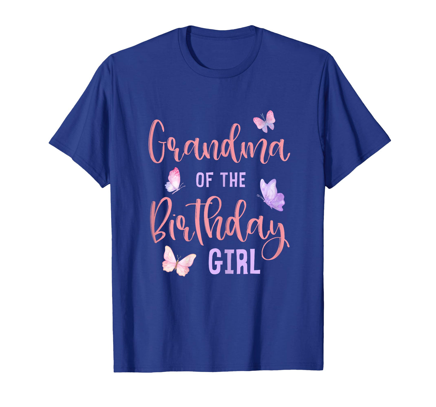 Grandma of The Birthday Girl Butterfly Party Matching Family T-Shirt