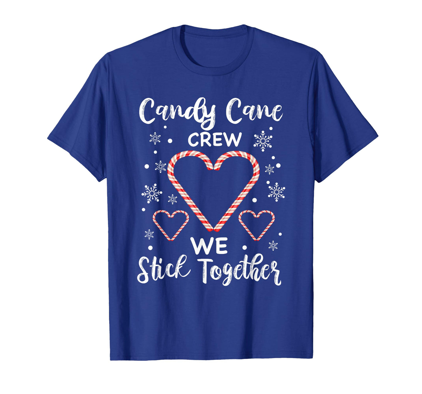 Christmas Candy Cane Crew Heart Holiday Family Candy Pajama T-Shirt
