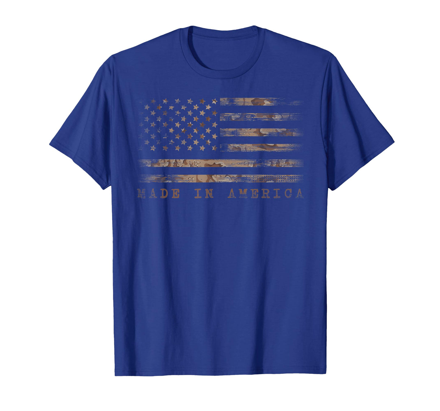 Made In America With US Flag Design For USA Independence Day T-Shirt