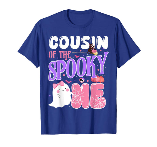 Cousin Of The Spooky One 1st Birthday Halloween Pink Ghost T-Shirt