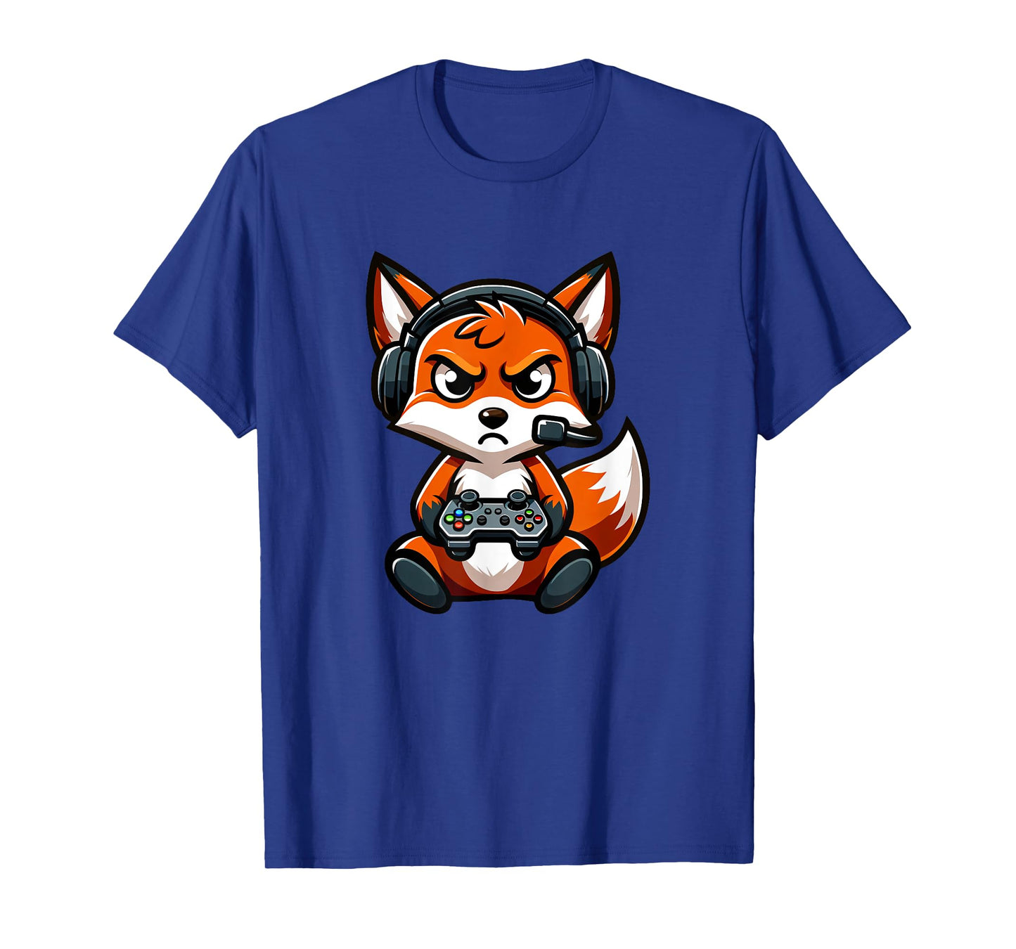 Cute Red Fox Gamer Video Games Funny Boys Girls Kids T-Shirt