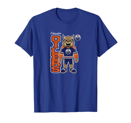 Edmonton Oilers Hunter The Lynx NHL Officially Licensed T-Shirt
