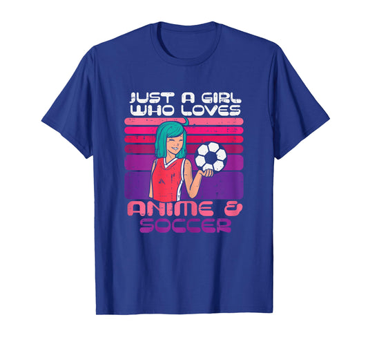 Girl Who Loves Anime Soccer Football Japaese Manga Otaku T-Shirt