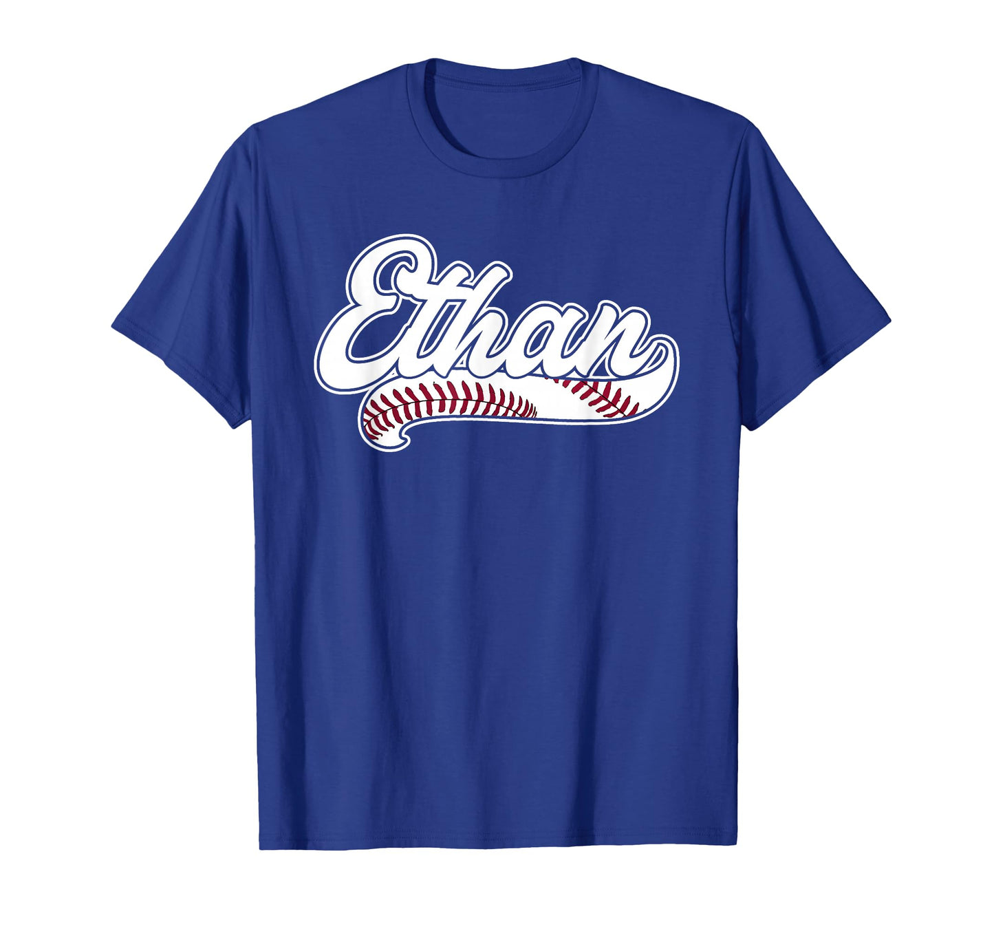 Ethan Personalized Baseball Fan Birthday Name T-Shirt