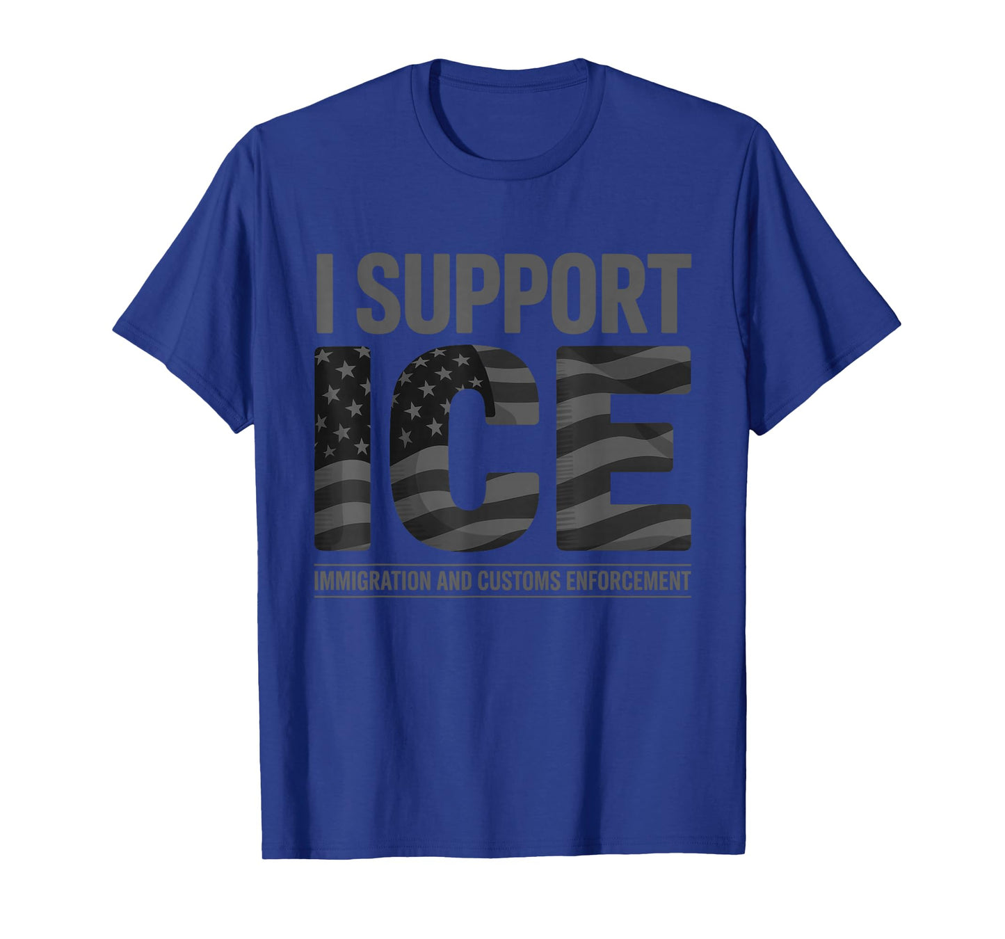 I Support ICE, Immigration Officers American Flag Vintage T-Shirt