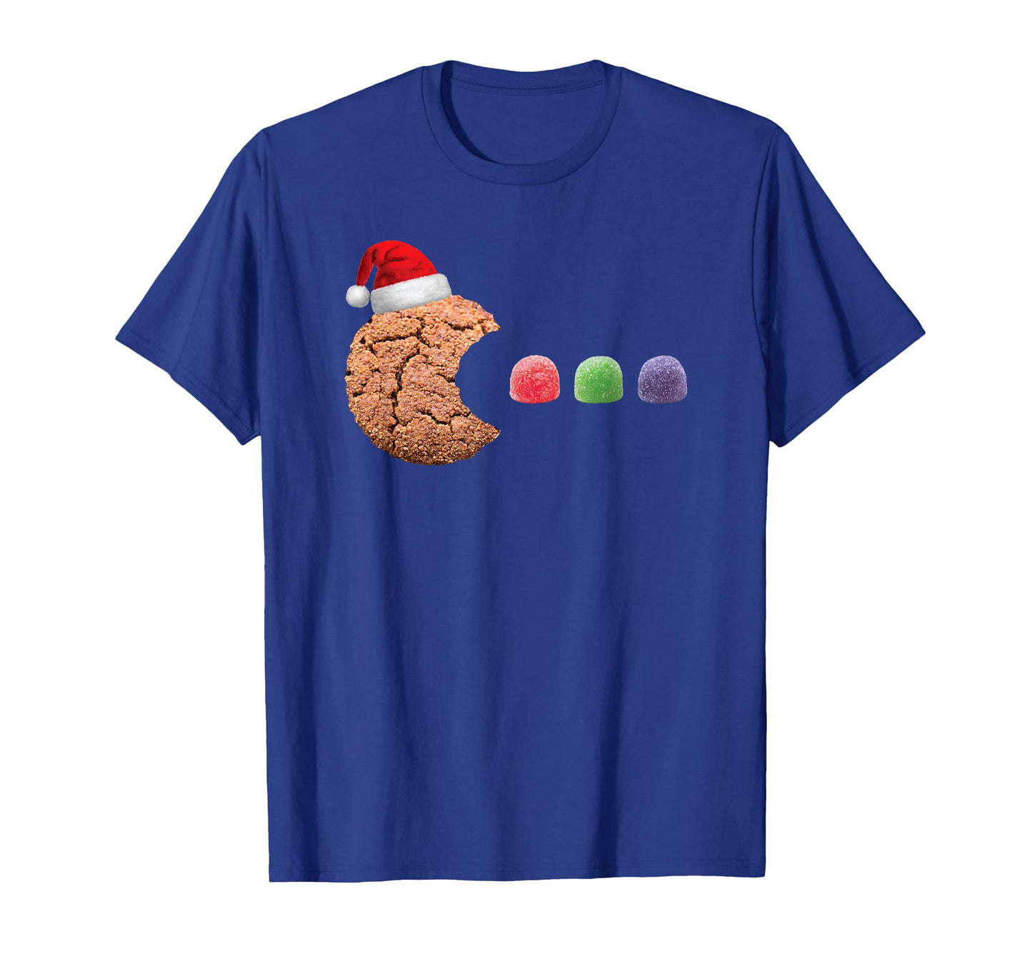 Funny 80's Retro Gamer Gingerbread Cookie Gumdrops Christmas T-Shirt