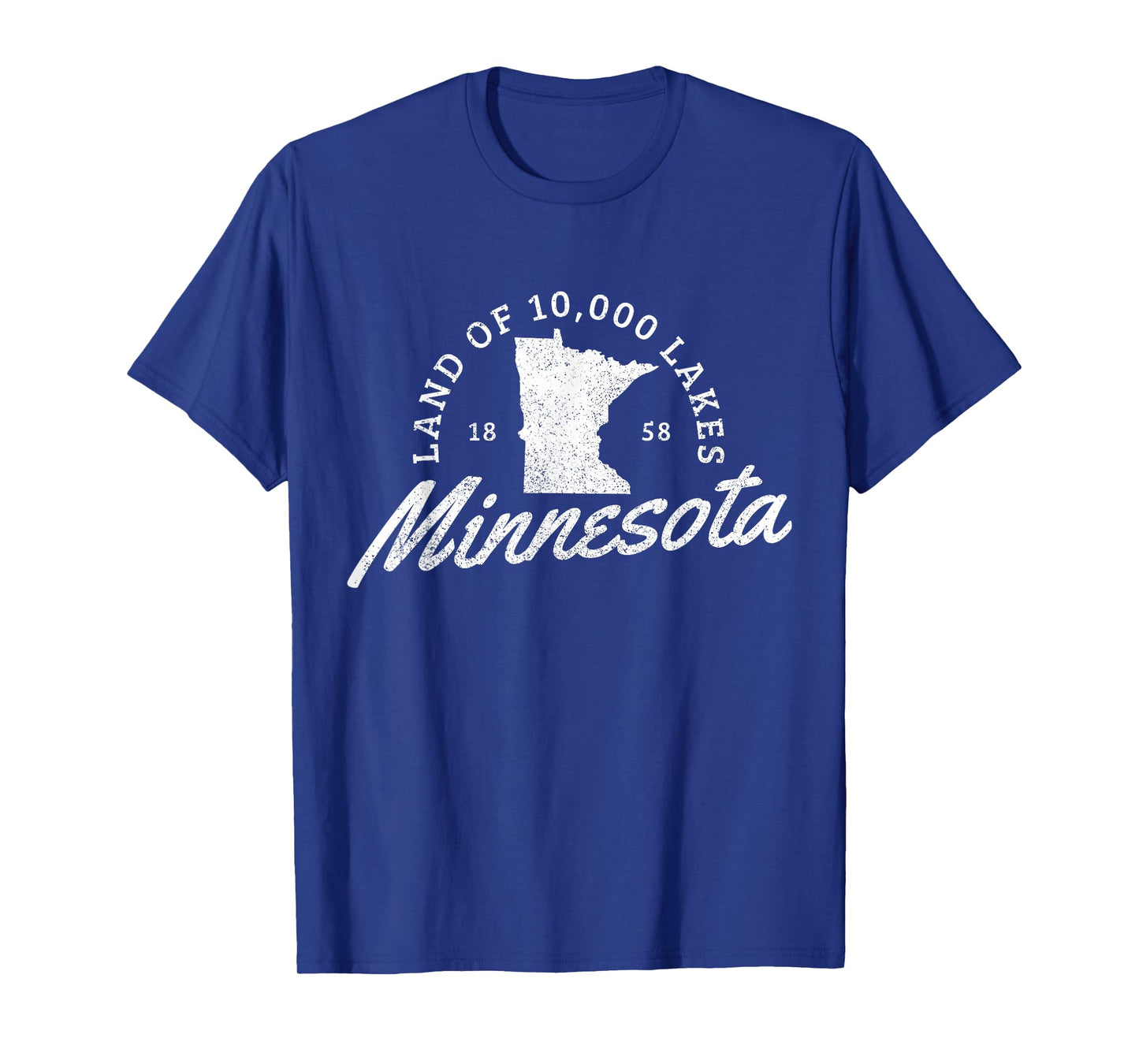 Minnesota Land Of The 10000 Lakes State Map Souvenir Gift T-Shirt