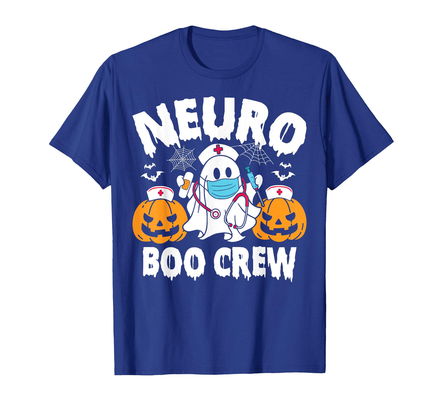 Neuro Nurse Boo Crew Retro Halloween Neurology Nurse T-Shirt