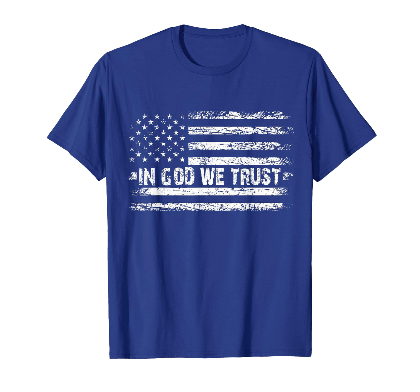 Vintage in God We Trust USA Flag Cross Patriotic Christian Women Men T-Shirt