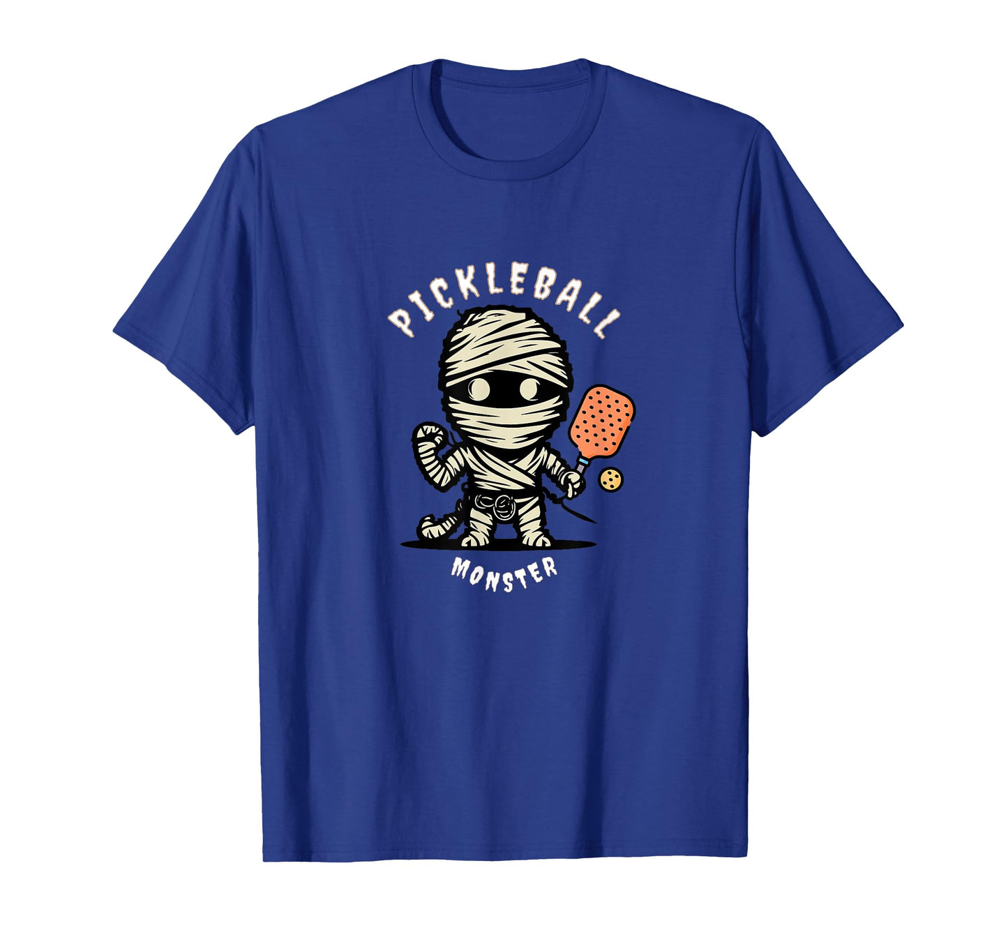 Cute Pickleball Monster Funny Halloween Fall Paddleball T-Shirt