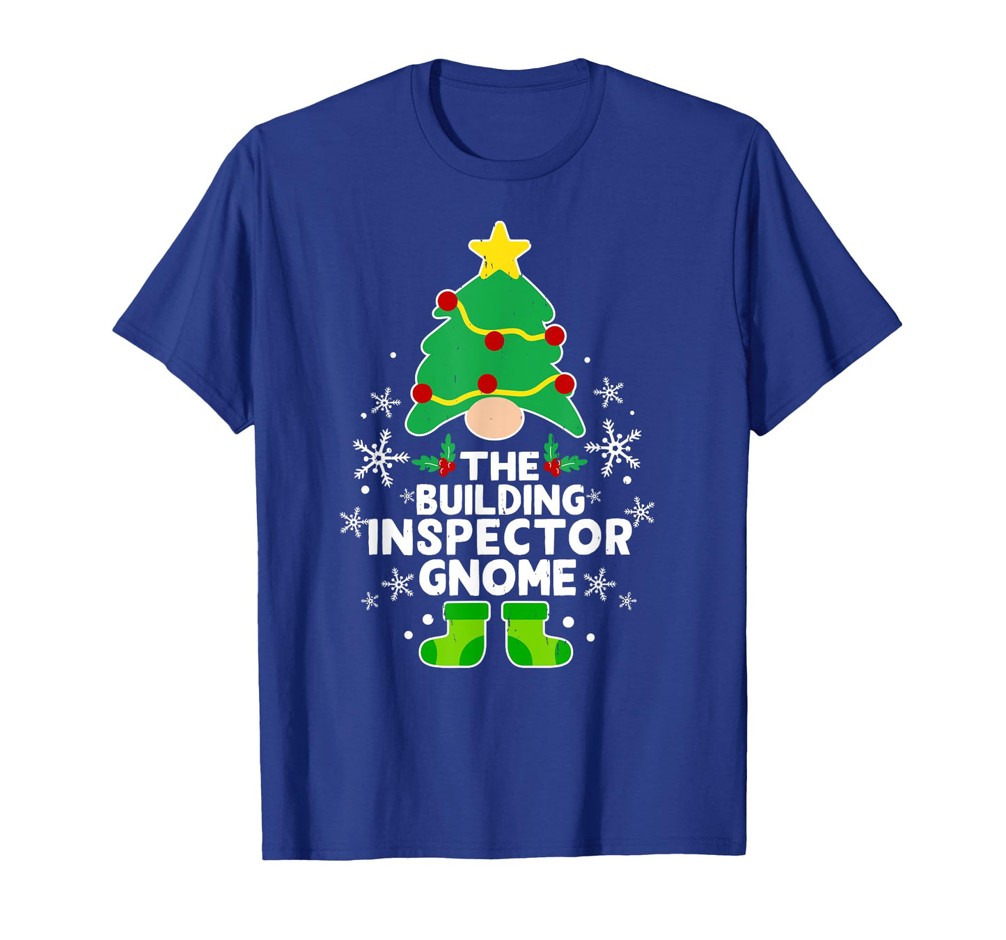 Building Inspector Gnome Xmas Family Holiday Christmas T-Shirt